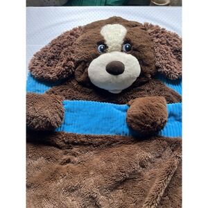 Hugfun Plush Bear Sleeping Bag Kids Nap Mat Blue Brown Teddy Bear Sleeping Bag